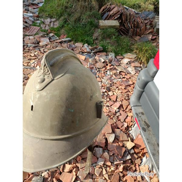 Casque de pompier laiton
