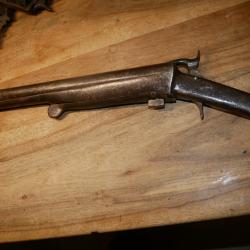Fusil à broche de braconnier cal 12 tout acier (prévu pour une crosse et un canon amovible)