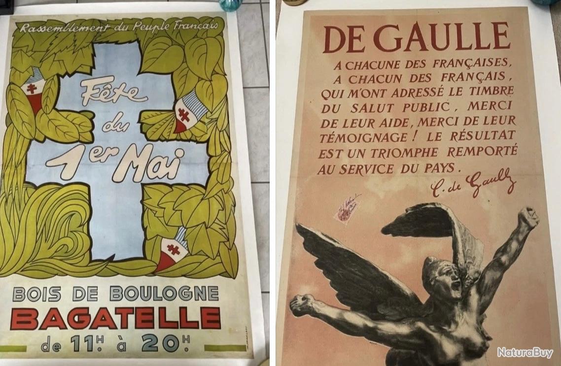 Affiche RPF Charles De Gaulle – Grand Format – Neuf – Idéal Collectionneur