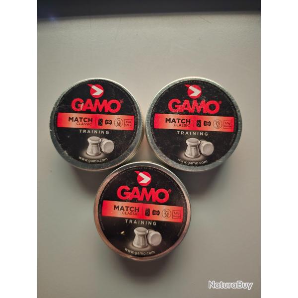 Plombs cal.5,5mm Gamo MATCH Classic (1,0 gr) /250