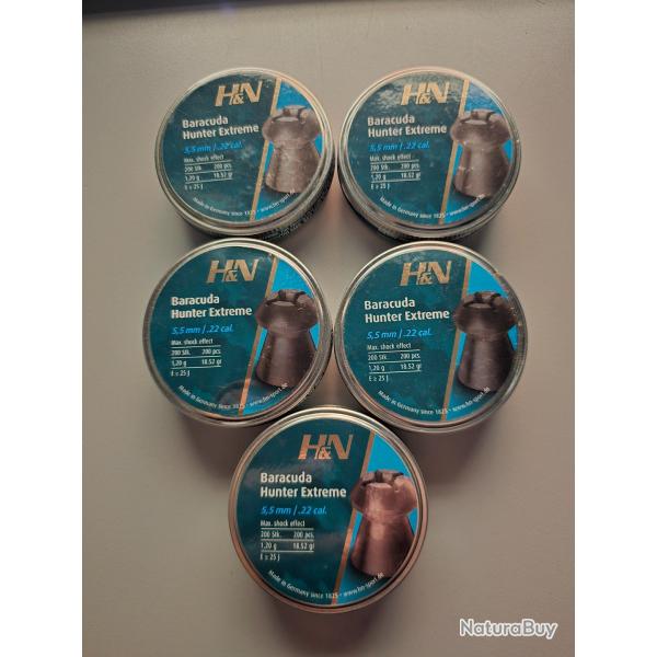 Plombs cal.5,5mm Baracuda Hunter Extreme HN (1.21 gr) /200