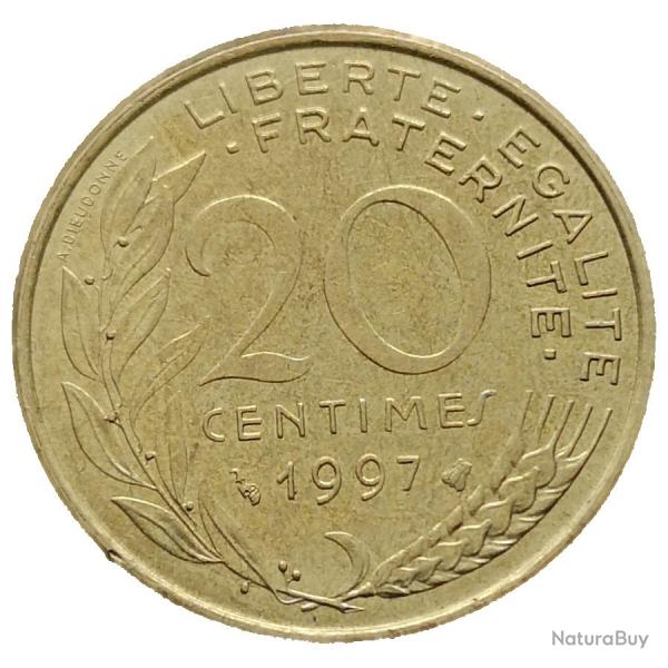 Monnaie France - 1997 - 20 centimes Marianne Cupro (Grade : TTB) - N0011