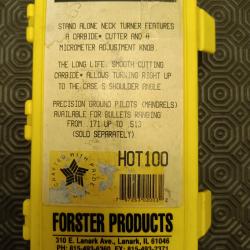 Outil tournage collets forster calibre 243