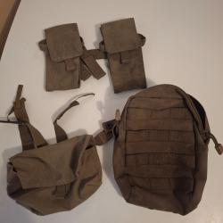 Lot pochettes de gilet tactique