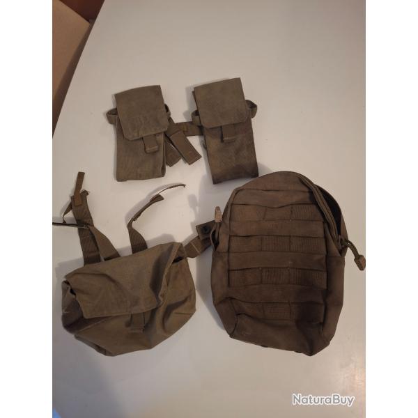 Lot pochettes de gilet tactique