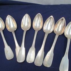 un lot de 7 cuillères en argent massif poinçon  minerve 511 gr superbe  voir photos