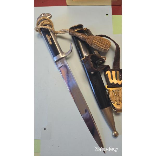 Dague d'officier gnrale MVSN mod 39  tte d'aigle avec Blire 1er modele TBE