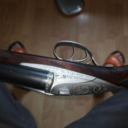 Van fusil justaposé. SoleilhaC. Type darne a culasseCal 12 70LegerGaucher