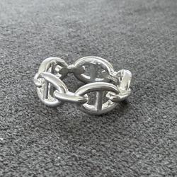 Bague HERMES neuve en argent - chaine d'ancre - taille 55 - Hermès