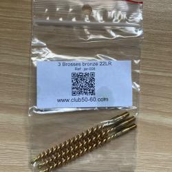 3 Brosses bronzes 22 LR Au phosphore