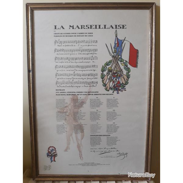 la marseillaise chant parole et musique de rouget de lisle cadre ancien patriotique france