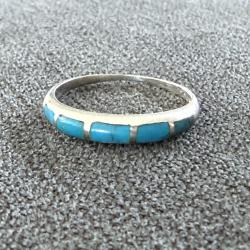 Bague argent - taille 55 - pierre turquoise