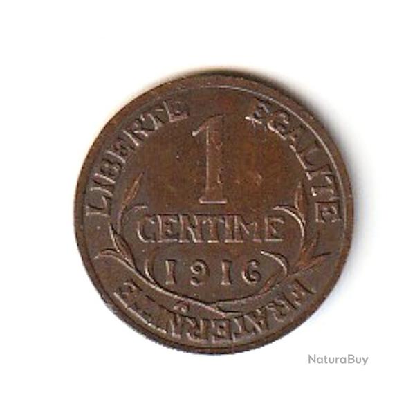 Monnaie  France 1 centime Daniel-Dupuis 1916