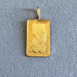 Pendentif Lingot or 2,5 g monté en pendentif - Suisse - 24 carats - PAMP
