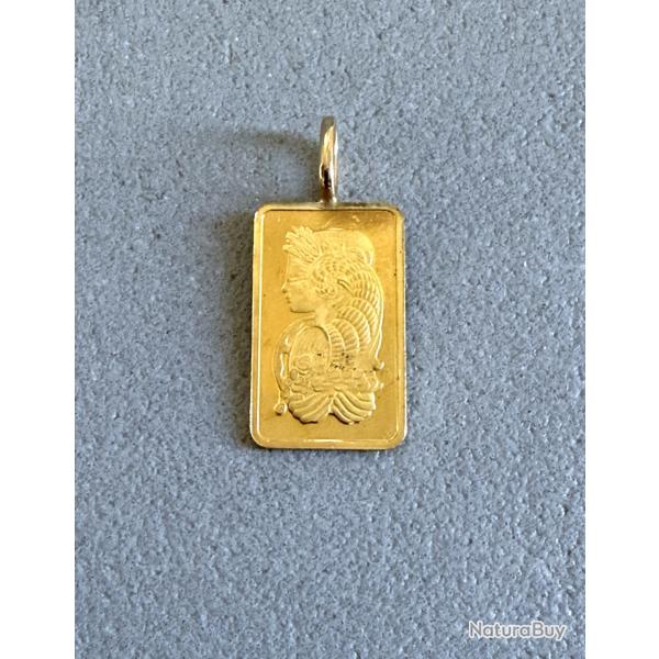 Pendentif Lingot or 2,5 g mont en pendentif - Suisse - 24 carats - PAMP