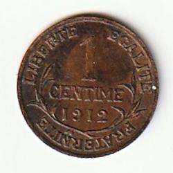 Monnaie  France 1 centime Daniel-Dupuis 1912