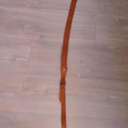 Bretelle cuir tressé