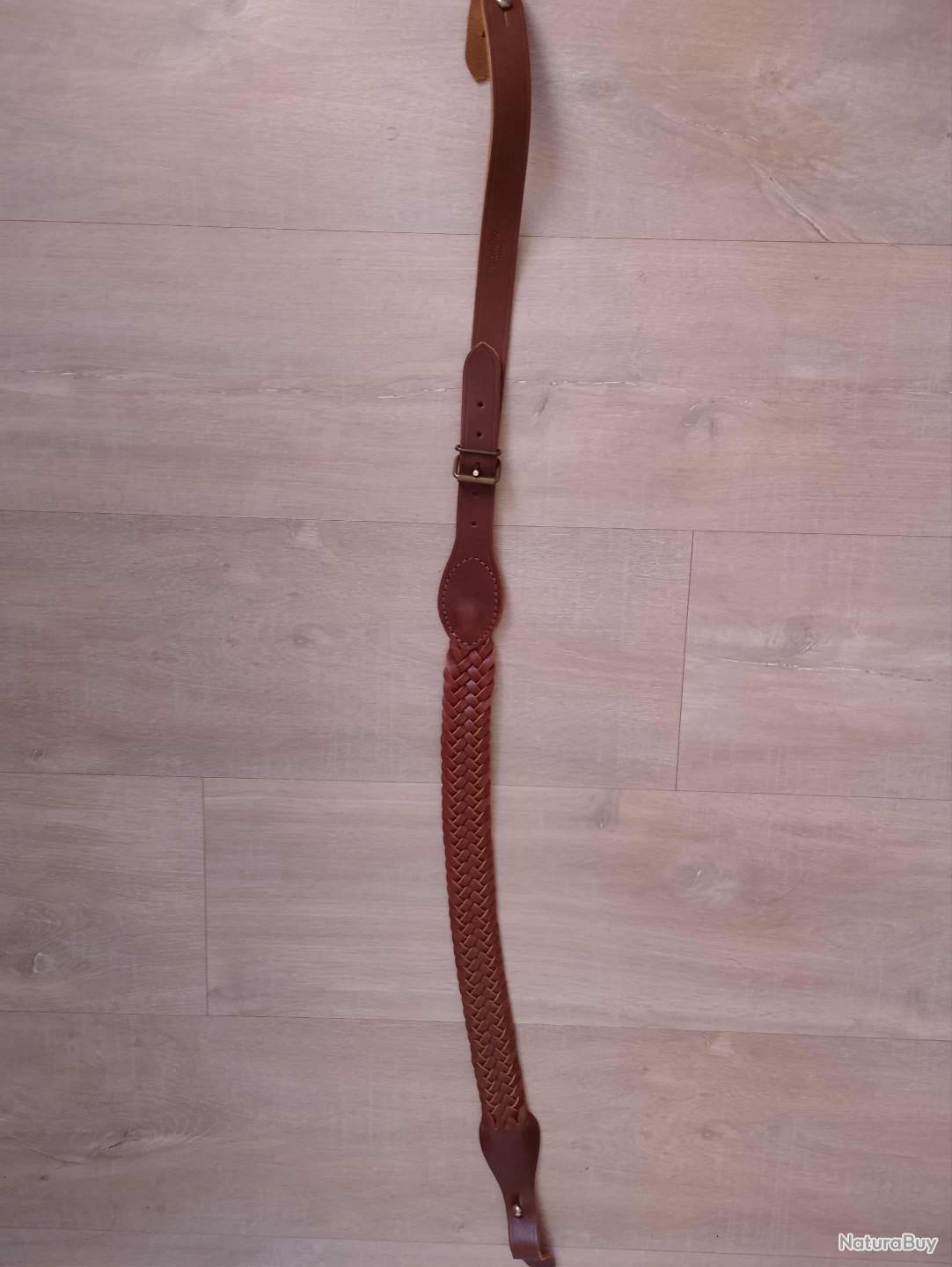 Rênes Anglaises En Cuir Tressé - Marron Foncé - Taille Adulte - Occasion