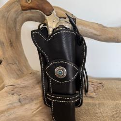 Holster en cuir pour revolvers de type Colt SAA 1873, Remington 1858. Droitier N°05