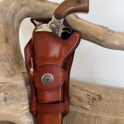 Holster en cuir pour revolvers de type Colt SAA 1873, Remington 1858. Gaucher N°06