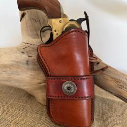 Holster en cuir pour revolvers de type Colt SAA 1873 ou réplique. Droitier N°10
