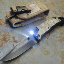 Couteau de sauvetage K25 AVALANCHE II avec lumière LED et allume-feu