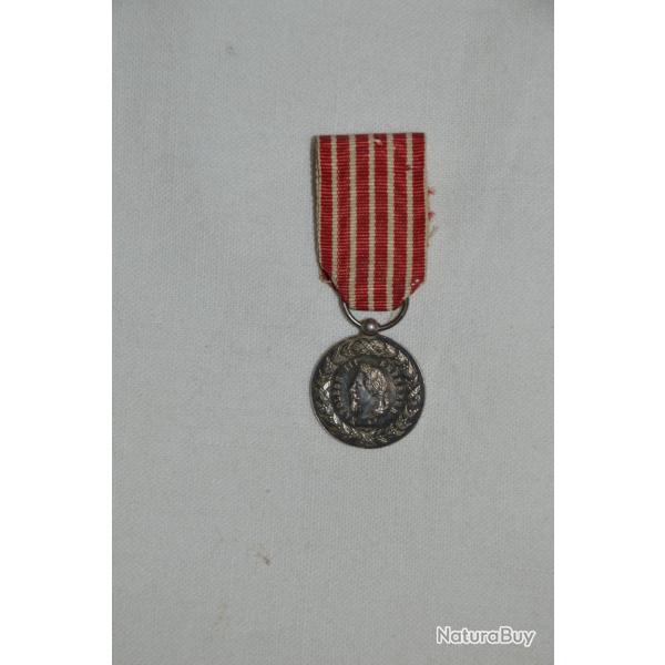 MEDAILLE CAMPAGNE D'ITALIE 1859-REDUCTION SIGNEE E.F- (EUGENE FAROCHON)-SECOND EMPIRE-NAPOLEON III