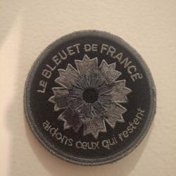 Patch opération le bleuet de France. Noir.