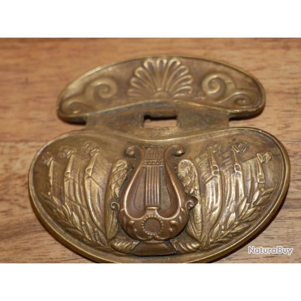 Plateau de garde avec Lyre d'épée de chef de fanfare militaire type 1816