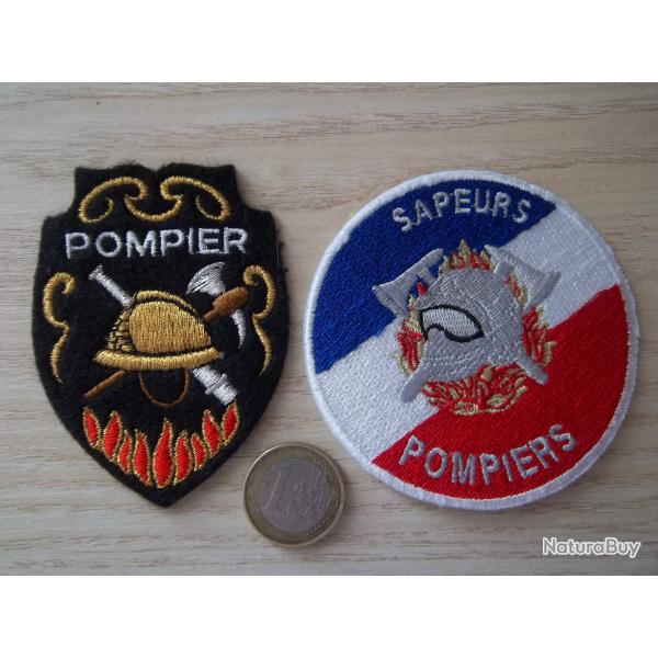 lot cussons sapeurs pompiers insignes collection