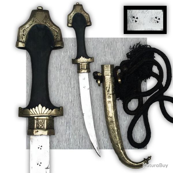 RARE & BEAU SABRE COURT KANDJAR / KHANDJAR / KINDJAL / KINJAL JAMBYA KOUMIA XIX ORIGINAL N°2