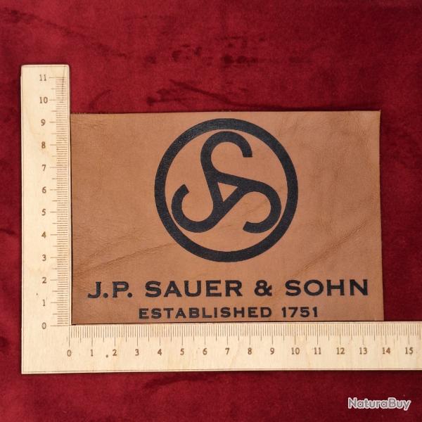 Etiquette en cuir JP SAUER & SOHN