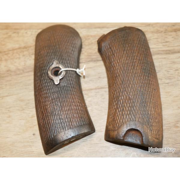 Paire de plaquettes de Revolver 1873 avec sa rosette