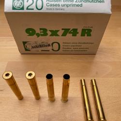 BOÎTE DE 20 DOUILLES NEUVES RWS Calibre 9,3x 74R