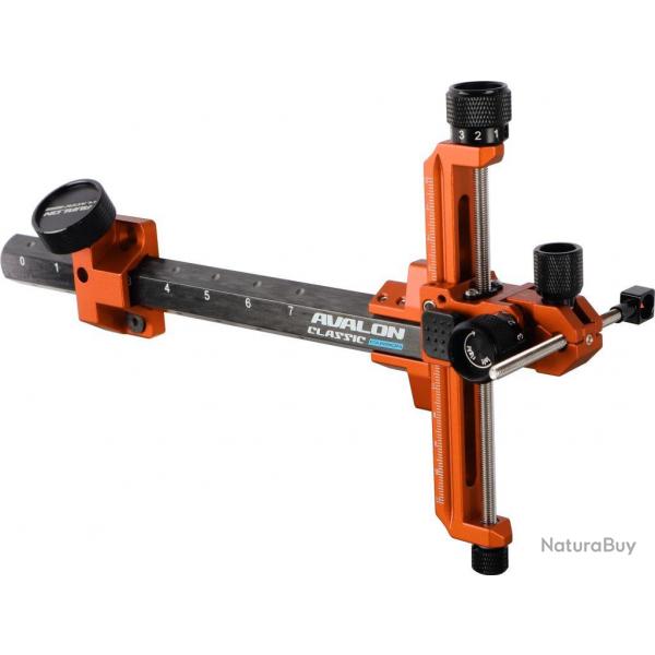 AVALON - Viseur CLASSIC CARBON GAUCHER (LH) NOIR ET ORANGE