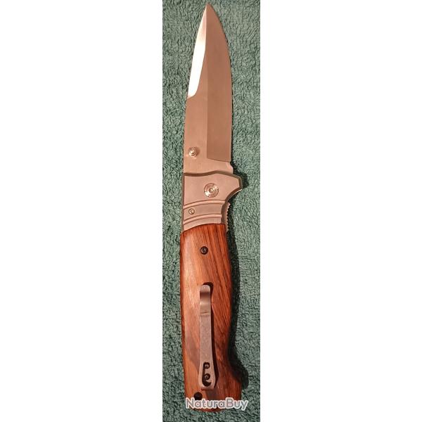 Couteau pliant robuste "Buck" (lame de 12cm)
