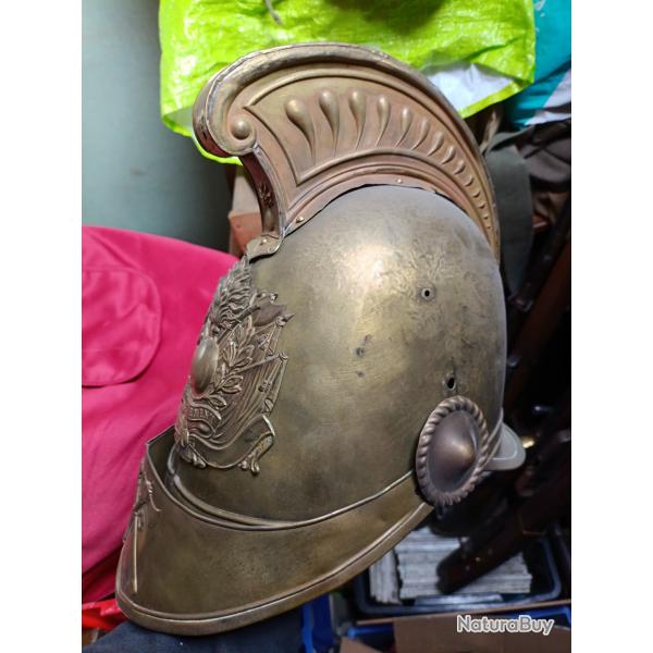 Casque de pompier en iron 1850