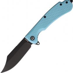 Couteau Daggerr Powie Lame Acier 8Cr14MoV Blk Manche FRN Bleu Clair Liner Lock DGRPWTFBW