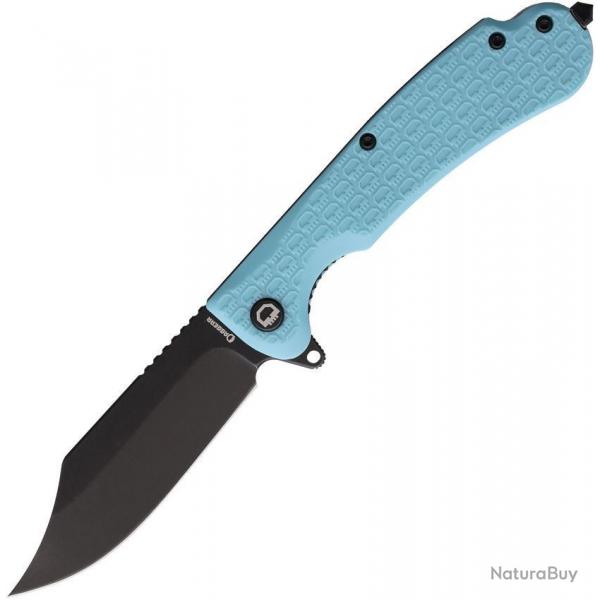 Couteau Daggerr Powie Lame Acier 8Cr14MoV Blk Manche FRN Bleu Clair Liner Lock DGRPWTFBW