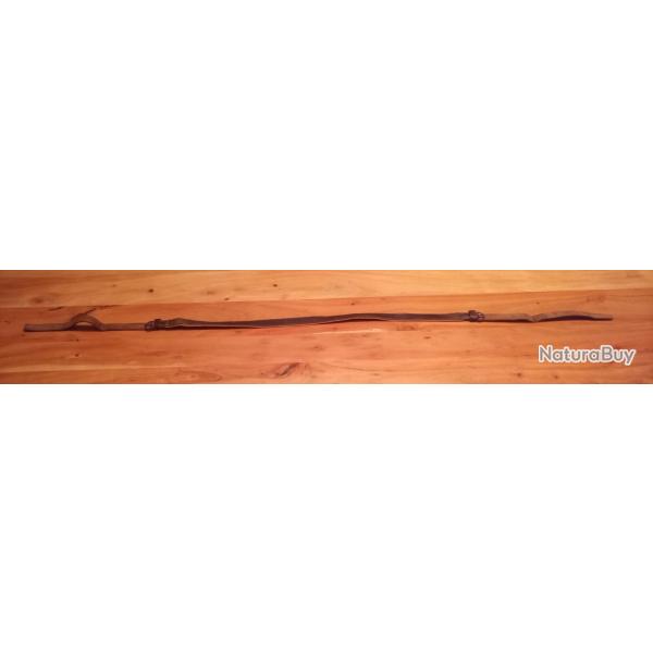 bretelle ancienne cuir et tissu fusil/carabine