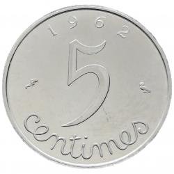 Monnaie France - 1962 - 5 centimes Épi (Grade : SUP) - Ref N0019