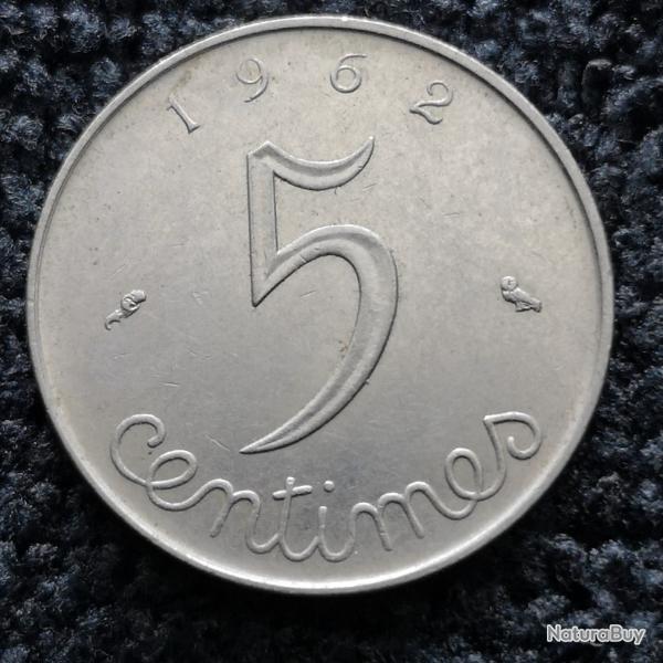 Monnaie France - 1962 - 5 centimes pi (Grade : TTB) - Ref N0771
