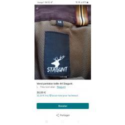 Vend pantalon chasse hiver Stagunt 44
