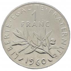 Monnaie France - 1960 - 1 franc Semeuse O.Roty (Grade : TB)  -Ref N0020