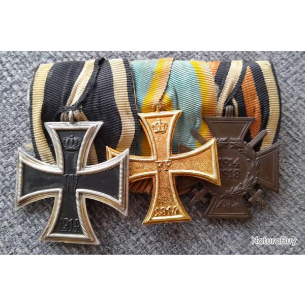 Dcorations 1914-1918 : EK2 prussienne + Croix du mrite militaire du Mecklembourg-Schwerin