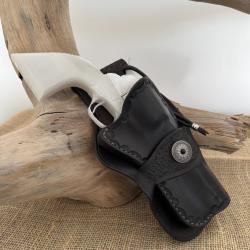 Holster en cuir pour revolvers de type Colt SAA 1873 ou réplique. Droitier N°19