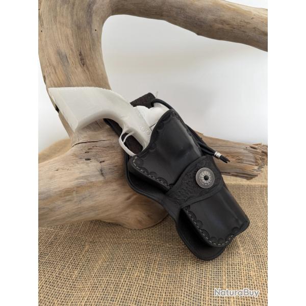Holster en cuir pour revolvers de type Colt SAA 1873 ou rplique. Droitier N19