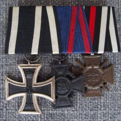 Décorations 1914-1918 : EK2 prussienne + Croix du mérite militaire de Oldenbourg