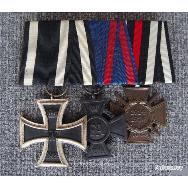 Dcorations 1914-1918 : EK2 prussienne + Croix du mrite militaire de Oldenbourg