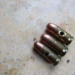 9mm court 380 auto neutralisée percée vidée percutée 380acp récente